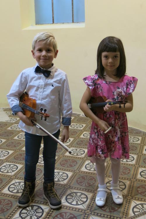 Houslový koncert žáků ze třídy p. uč. Kaňovské