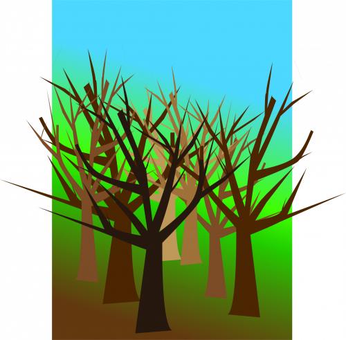 Stromy - počítačová grafika - uč. Kotásková