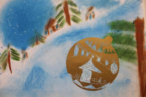 Obrázky na vánoční téma od žáků z TOPLONÉ,žáci p.uč.Langrové