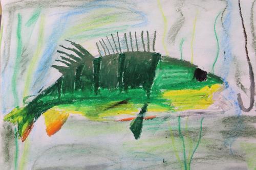 "Pod vodou" ,Kombinovaná technika